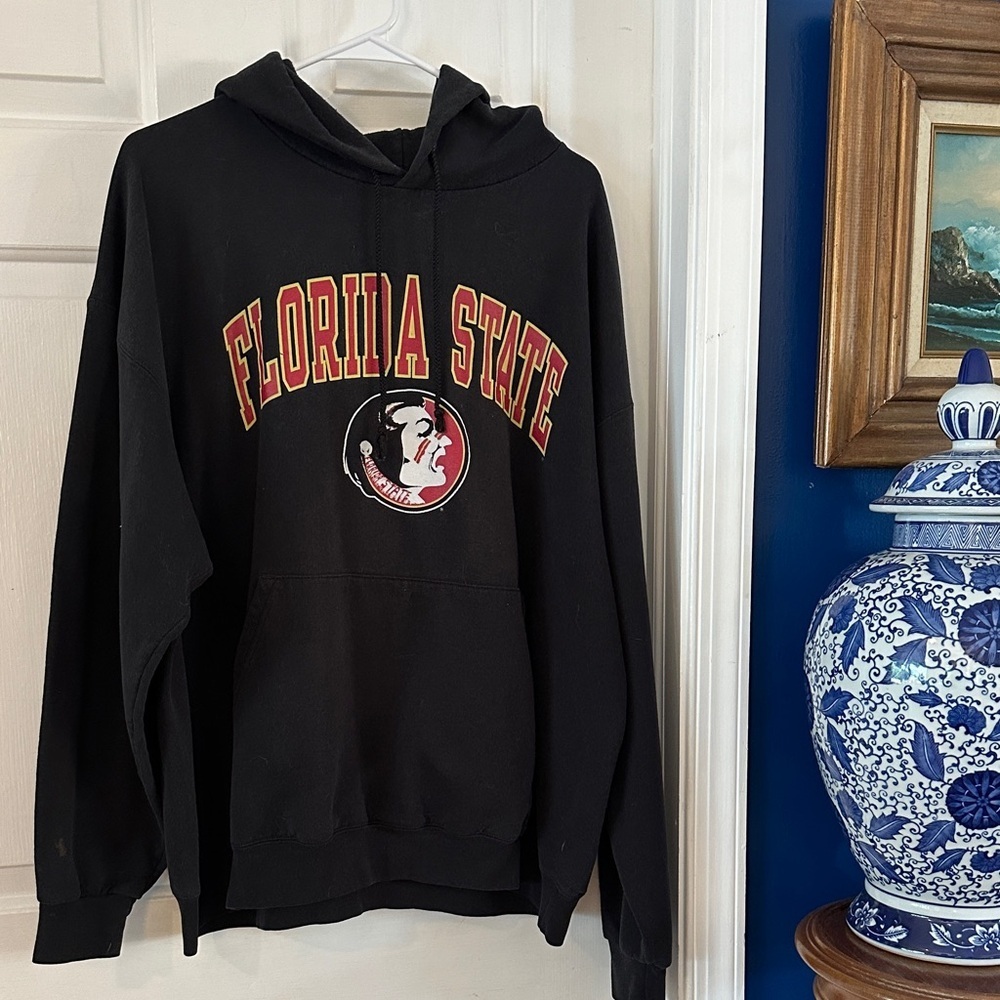 Men’s Champion Authentic Athletic Apparel Florida State Black Hoodie Size XXL